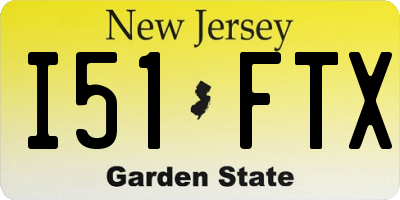NJ license plate I51FTX
