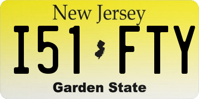 NJ license plate I51FTY