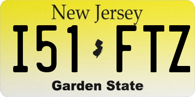 NJ license plate I51FTZ