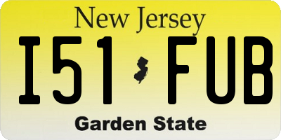 NJ license plate I51FUB