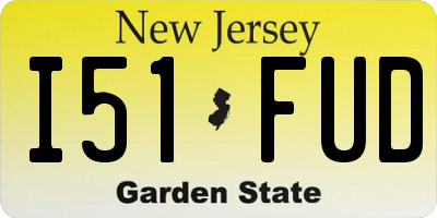 NJ license plate I51FUD