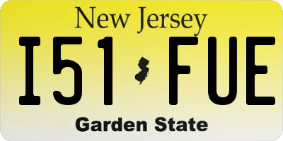 NJ license plate I51FUE