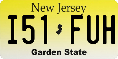NJ license plate I51FUH