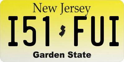 NJ license plate I51FUI