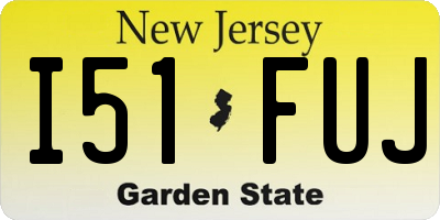 NJ license plate I51FUJ