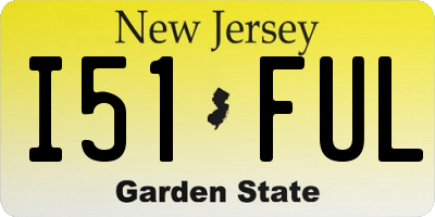 NJ license plate I51FUL