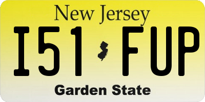 NJ license plate I51FUP