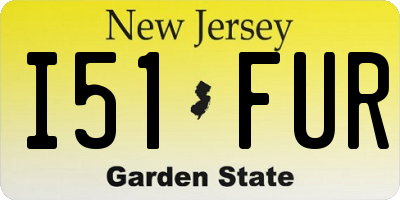 NJ license plate I51FUR