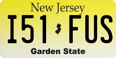 NJ license plate I51FUS