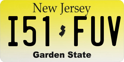 NJ license plate I51FUV