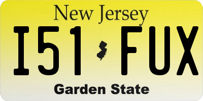 NJ license plate I51FUX