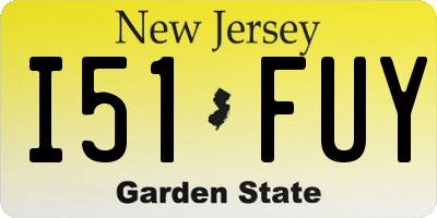 NJ license plate I51FUY