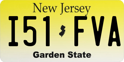 NJ license plate I51FVA