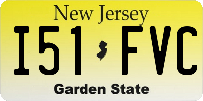 NJ license plate I51FVC