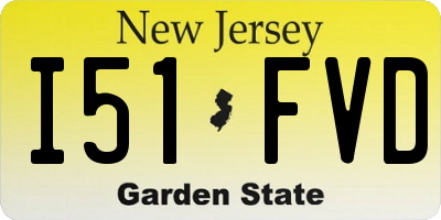 NJ license plate I51FVD