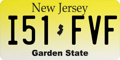 NJ license plate I51FVF