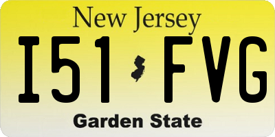NJ license plate I51FVG