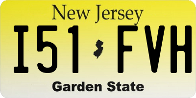 NJ license plate I51FVH