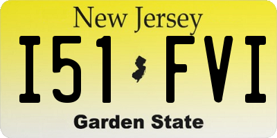 NJ license plate I51FVI