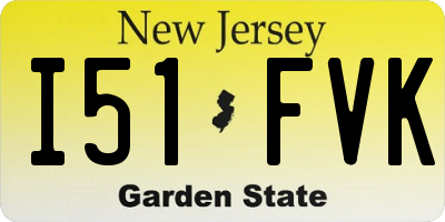 NJ license plate I51FVK