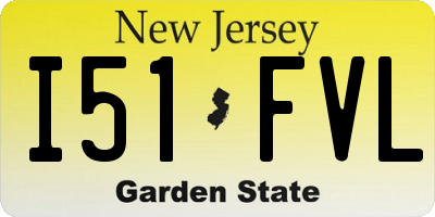 NJ license plate I51FVL