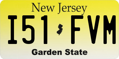 NJ license plate I51FVM