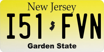 NJ license plate I51FVN