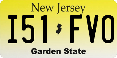NJ license plate I51FVO