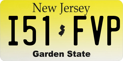 NJ license plate I51FVP
