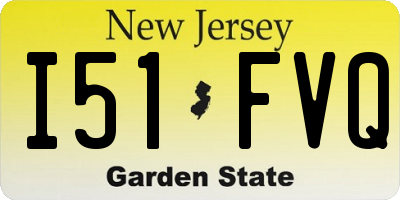 NJ license plate I51FVQ