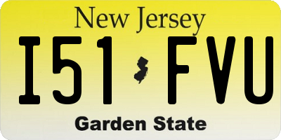 NJ license plate I51FVU