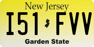 NJ license plate I51FVV