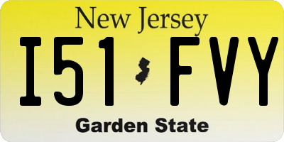 NJ license plate I51FVY