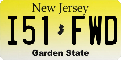 NJ license plate I51FWD