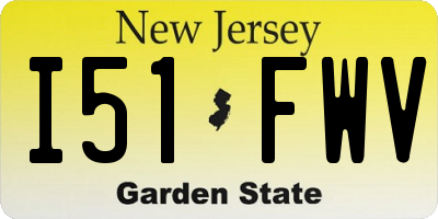 NJ license plate I51FWV