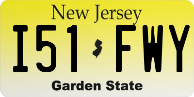NJ license plate I51FWY