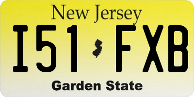 NJ license plate I51FXB