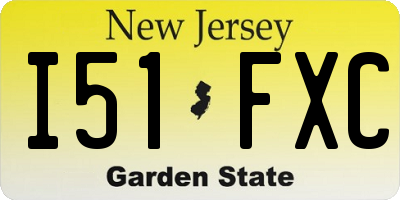 NJ license plate I51FXC