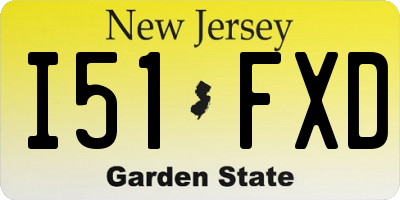 NJ license plate I51FXD