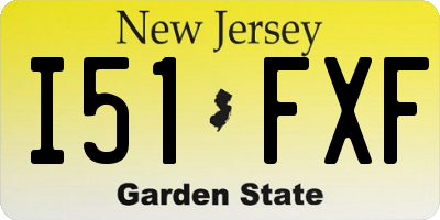 NJ license plate I51FXF