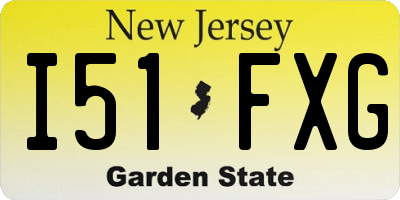 NJ license plate I51FXG