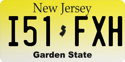 NJ license plate I51FXH