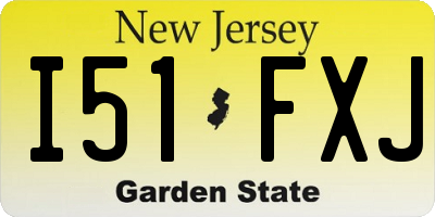 NJ license plate I51FXJ
