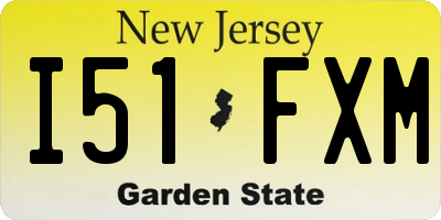 NJ license plate I51FXM