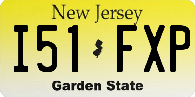 NJ license plate I51FXP