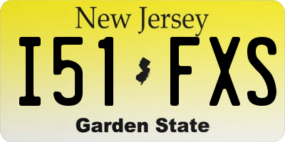 NJ license plate I51FXS