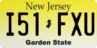 NJ license plate I51FXU