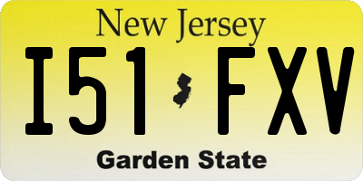 NJ license plate I51FXV