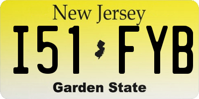 NJ license plate I51FYB