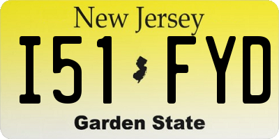 NJ license plate I51FYD